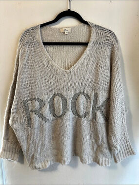Elan Women's Knit Sweater Cream Small
